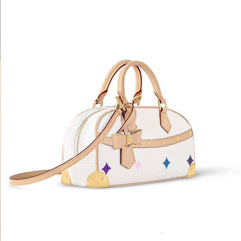 new women shoulder bag leather takashi murakami handbag luxury designer baguette tote colorful waist bag composite lady beach clutch crossbody 2025 wallets