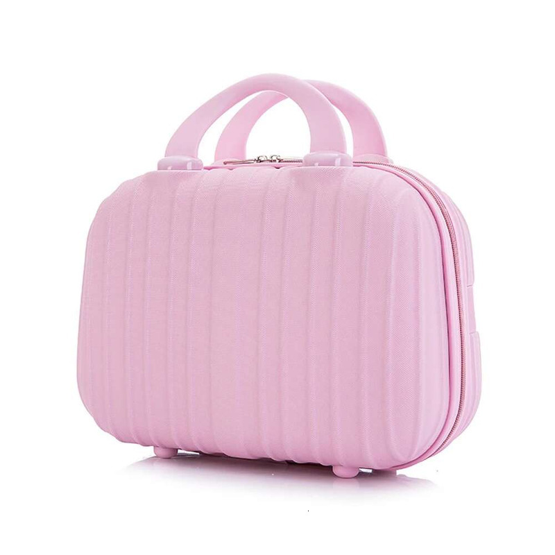 14" Pink Waterproof Explosion-Proof Lady Travel Suitcase Women's Makeup Bag Size:31-14.5-24Cm
