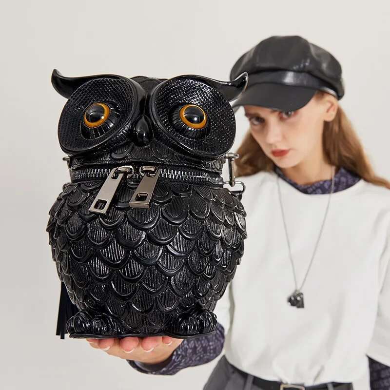 Casual 3D Owl Leather Women Shoulder For Female Daily Travel Fashion Women's Daypack Bag Girls Crossbody Cosmetic Bags