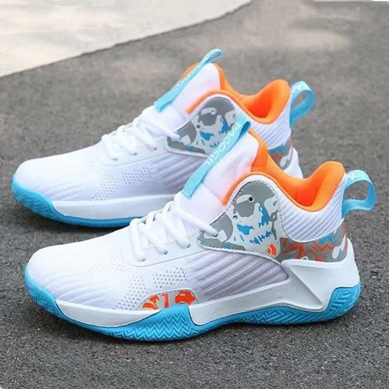 Mens Sneakers Man Four Seasons New Durable Shock Absorbing Elastic for Men Outdoor Male Running Shoes Basketball Shoe