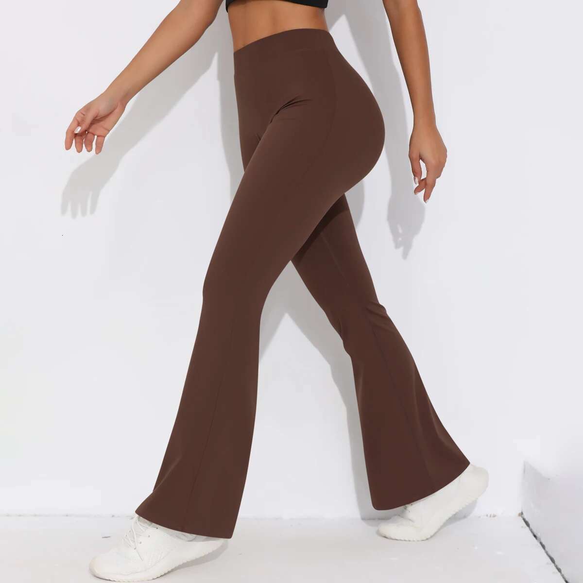 High Quick Dry Leggings Women V Waist Peach Buttocks Hip Lifting Yoga Flared Pants Fiess Wide Leg Sweatpants