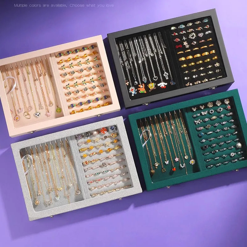 Jewelry boxes ring box necklace box and multi-function anti-oxidation jewelry box jewelry box stall display box 250106