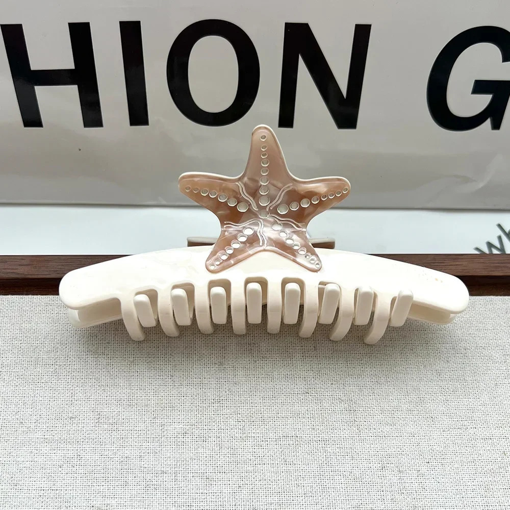 Advanced Ocean Series Grip Acetate Hair Claw Elegant Personality Sea Star Disc Hair Shark Clip Womens Hair Accessories 250103