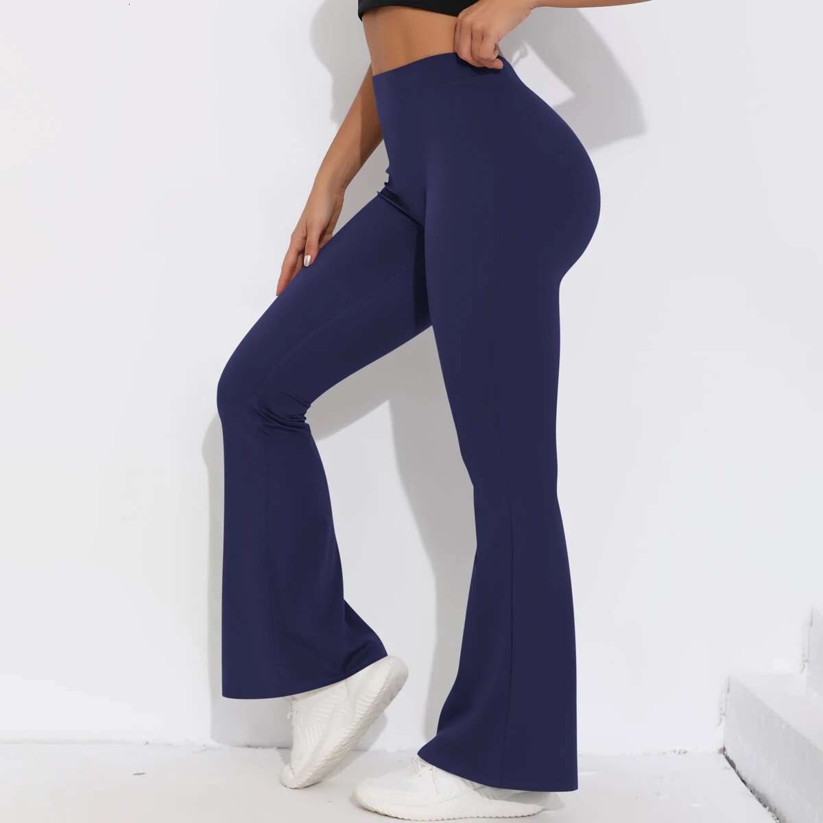 High Quick Dry Leggings Women V Waist Peach Buttocks Hip Lifting Yoga Flared Pants Fiess Wide Leg Sweatpants