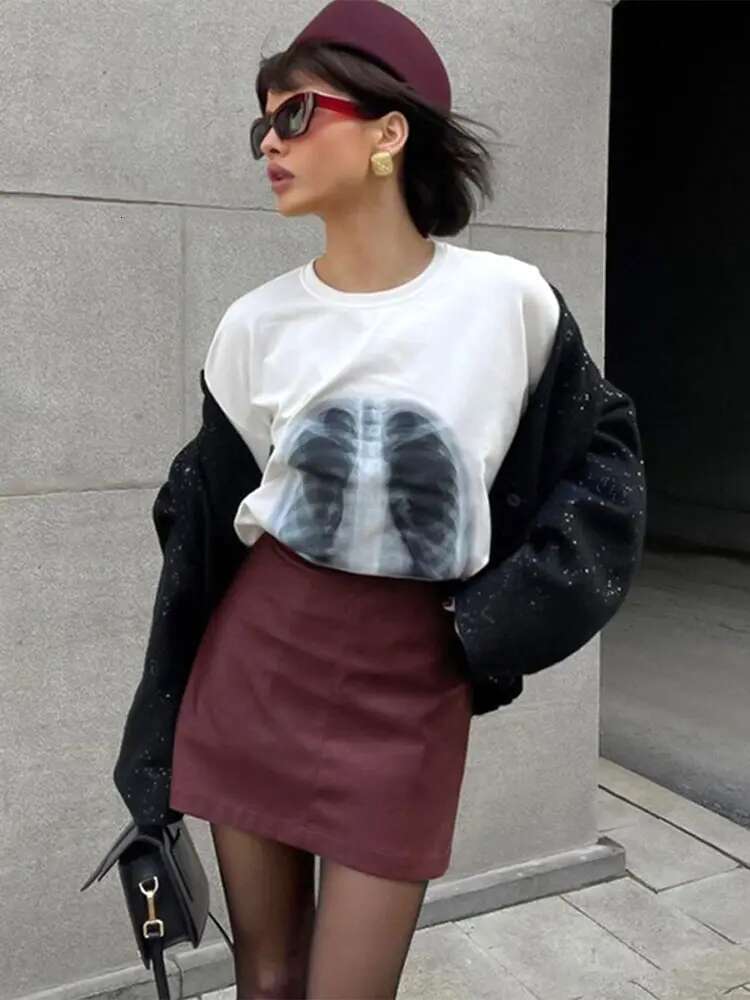 Fashion Solid PU Leather Mini For Women Autumn High Waist A E Short Skirts Female Vintage Christmas Red Lady Chic Skirt