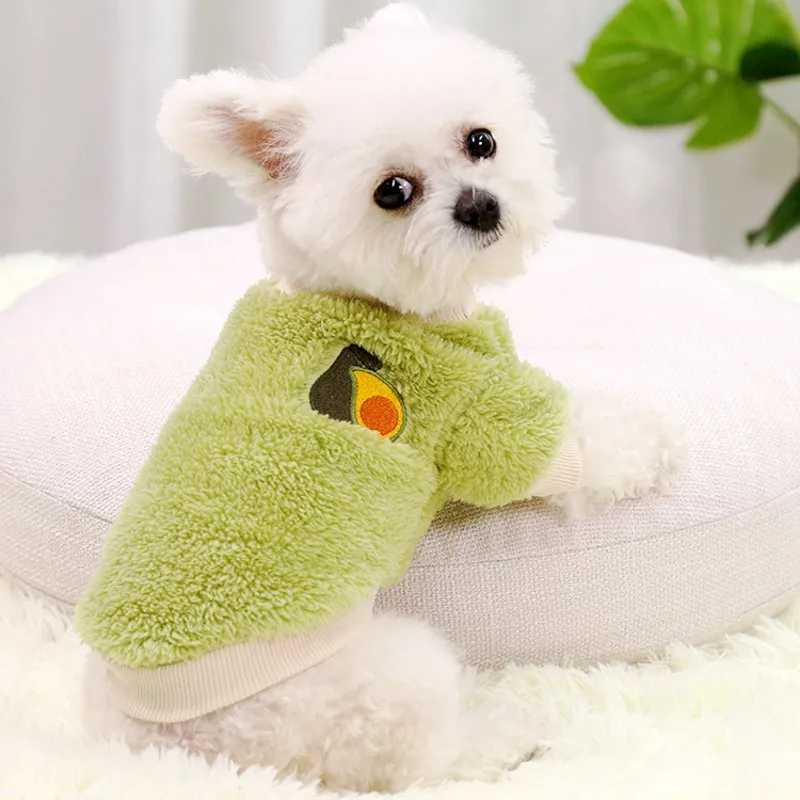 Cute Fruit Print Dog Hoodies Warm Pet Dog Clothes Luxury Puppy Coat Jacket Winter Cat Pullover Chihuahua French Bulldog ClothesXJ250109
