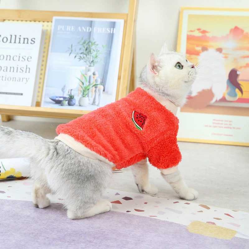 Cute Fruit Print For Small Dogs Thickened Warm Clothing for Dog Vest for Small Medium Dog Soft Winter Puppy Jacket Teddy CostumeXJ250109