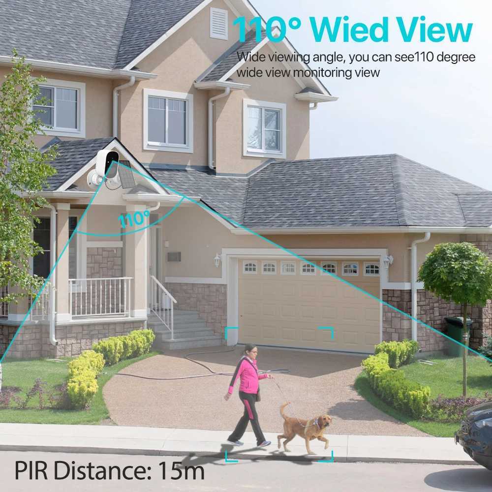 WiFi IP camera powered by solar panels wireless outdoor security 1080P high-definition CCTV video surveillance PIR human detection iCsee X250110