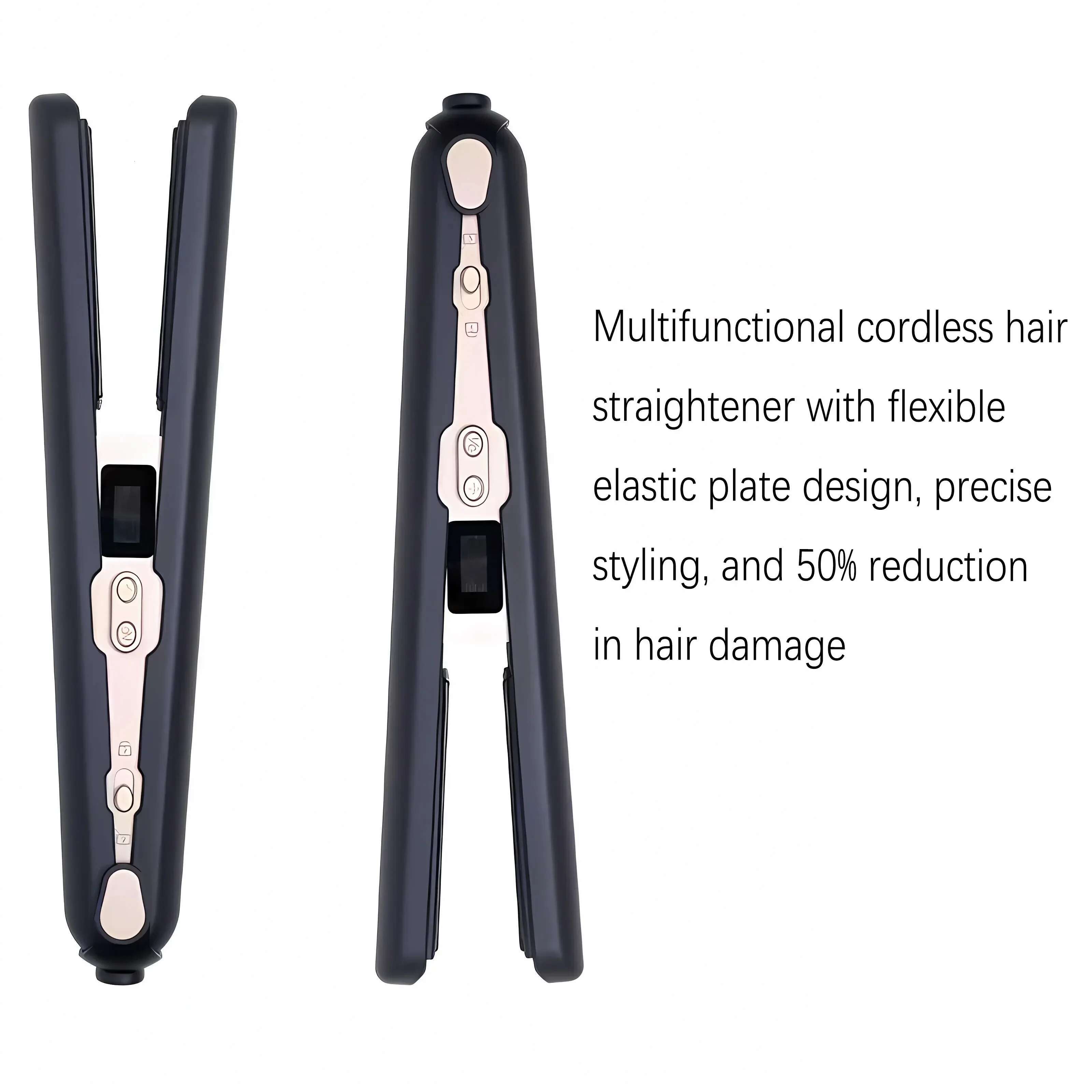 USB Type-C Cordless Hair Straightener Curler Wireless Design Portable Travel and Dorms Ideal for Students