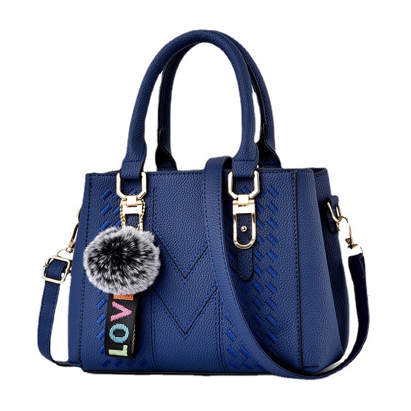 New Designer Bag With High-quality Fashion Embroidery Large Capacity Shoulder Ball Pendant Handbag Boston Bag Wallet