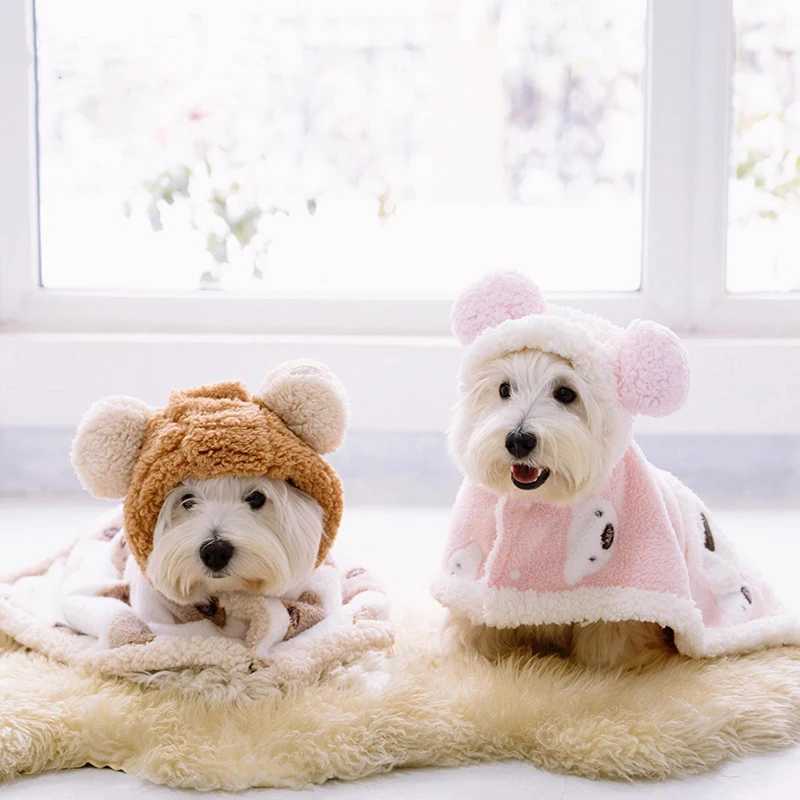Winter Pet Dog Clothes Cloak Blanket French Bulldog Puppy Warm Windproof Jacket Dog Clothes for Small Dogs Chihuahua Dog CoatXJ250109