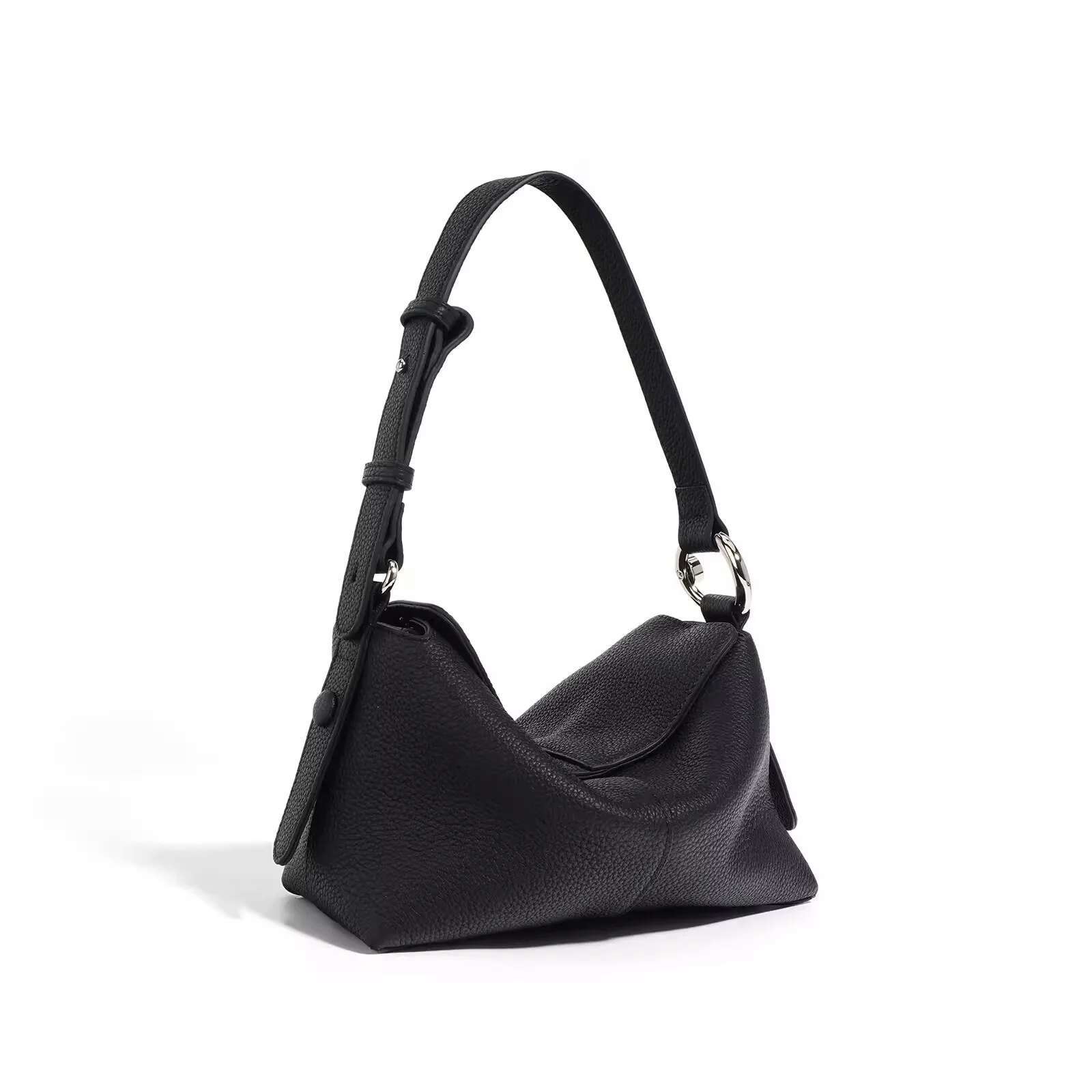 Purple Handbag Women New 2024 Autumn Top Cowhide Leather Magnatic Open Cover Leisure Fashion Style