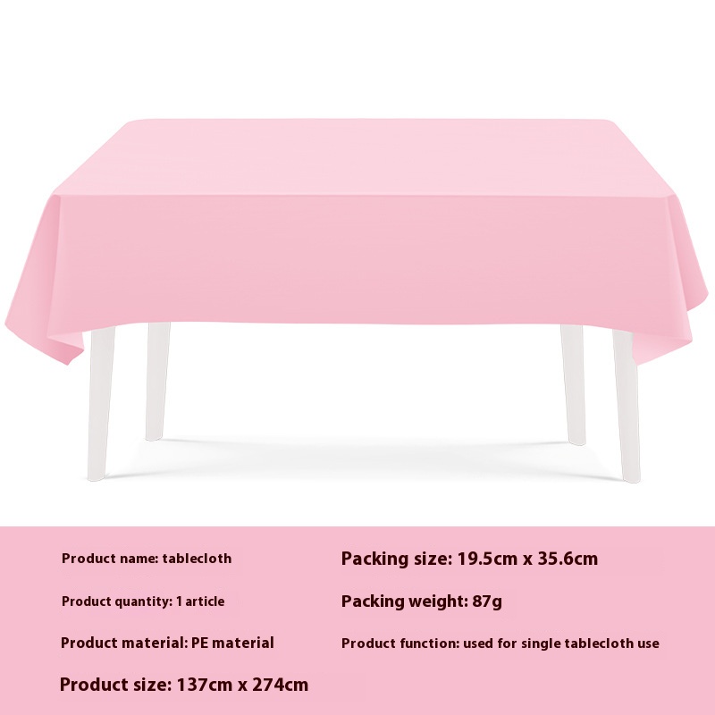 New solid color set, light pink towels, cups, paper plates, tablecloths, disposable party supplies