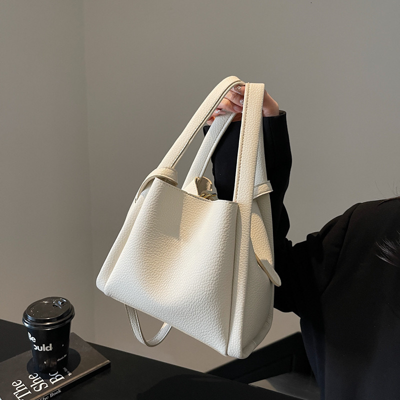 Women Leather Crossbody - Simple Multifunctional Shoulder Bag, Casual Large Hot Capacity Designer Mini Bucket Bag For Everyday Use - ,