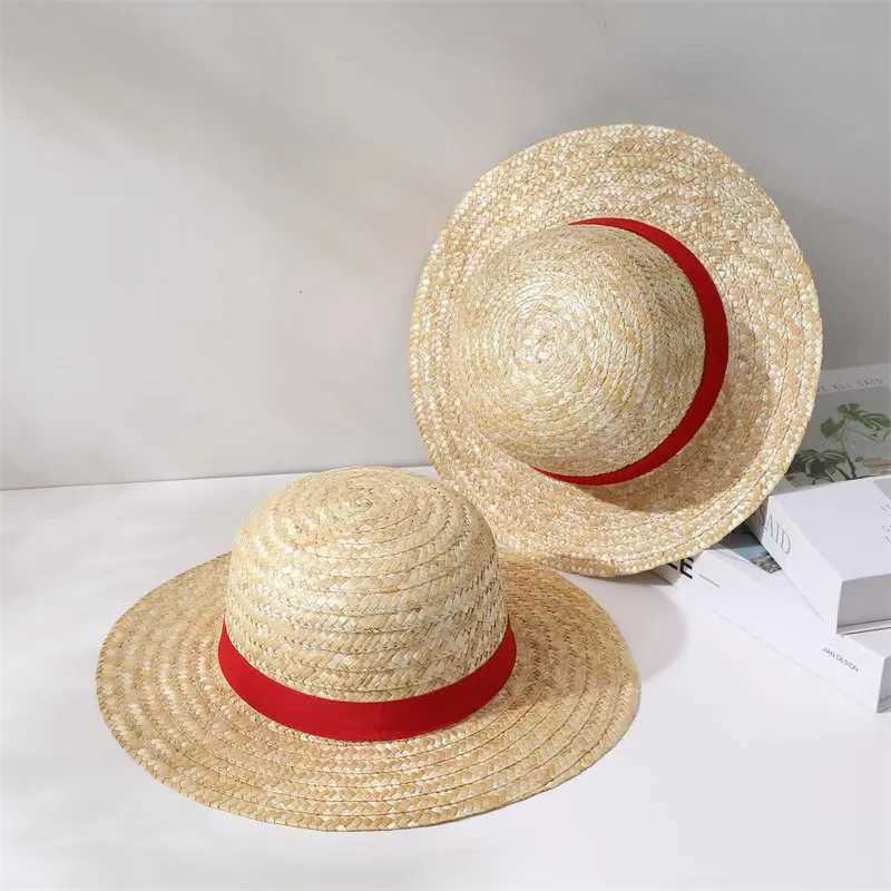 Luffy straw hat one-piece role-playing sun protection hat for parents and children summer sunshine straw hat for men X250109