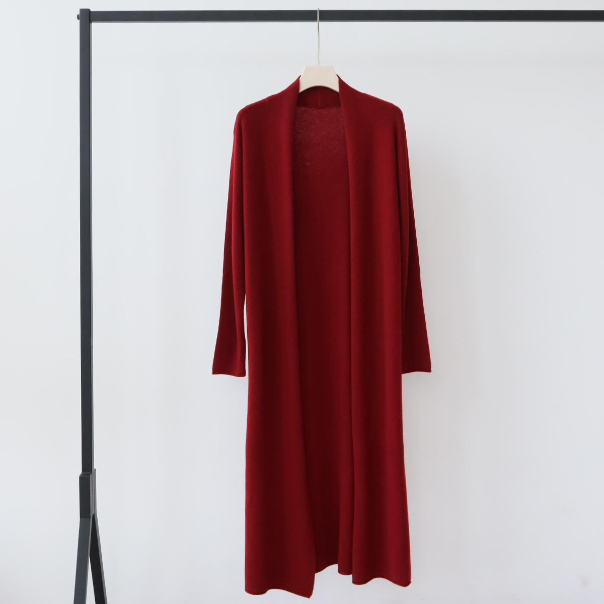 LMY11 Autumn Fashion Women's Wool-Blended Knit Cardigan for Fall and Winter - Casual Lazy Wind Long Sweater Coat