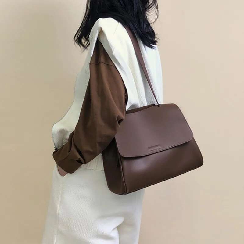 Jamhoo France Niche Design Handbag High Capacity Crossbody Shoulder Bags For Women Solid Color Shopper Bag