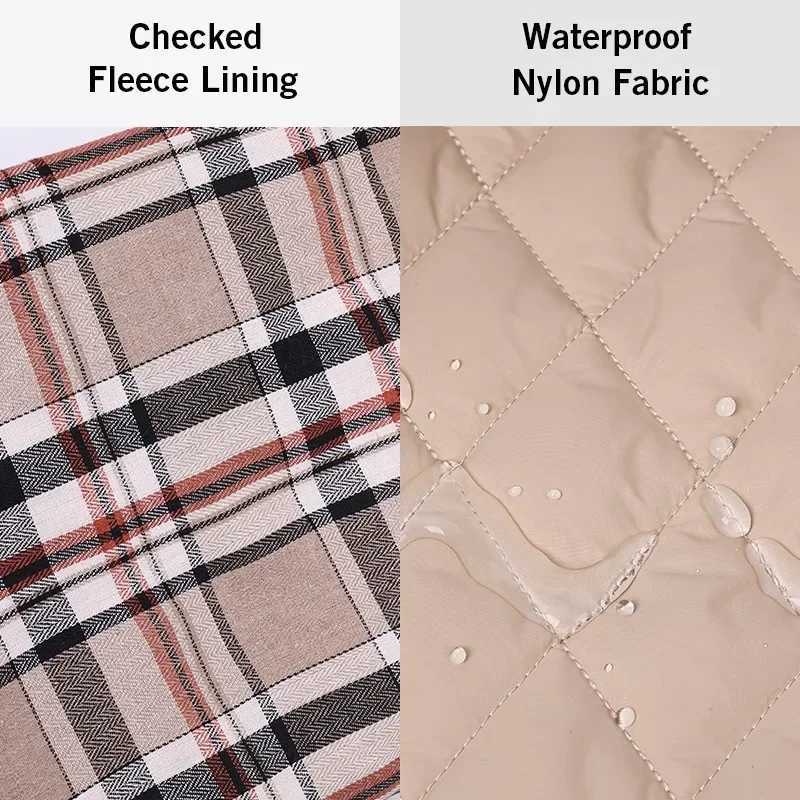 New Reversible Dog Jacket Winter Waterproof Nylon Warm Large Dog Clothes Lattice Cozy Dog Coat French Bulldog Labrador CostumeXJ250109
