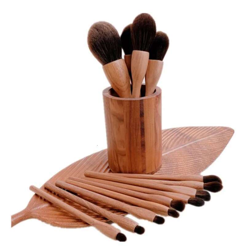 8/13 Chinese Vintage Style Makeup Brushes Set Cosmetic Powder Blush Sculpting Eye Shadow Professional Beauty Make Up Tool