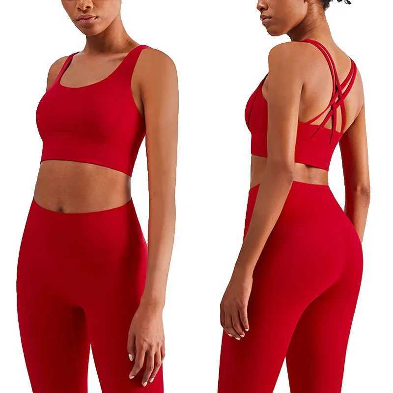 2 Piece Yoga Clothes Womens Tracksuit Athletic Wear Pilates Fitness Suit Gym Workout Push Up Clothes Sports Bra Leggings SuitXJ250109