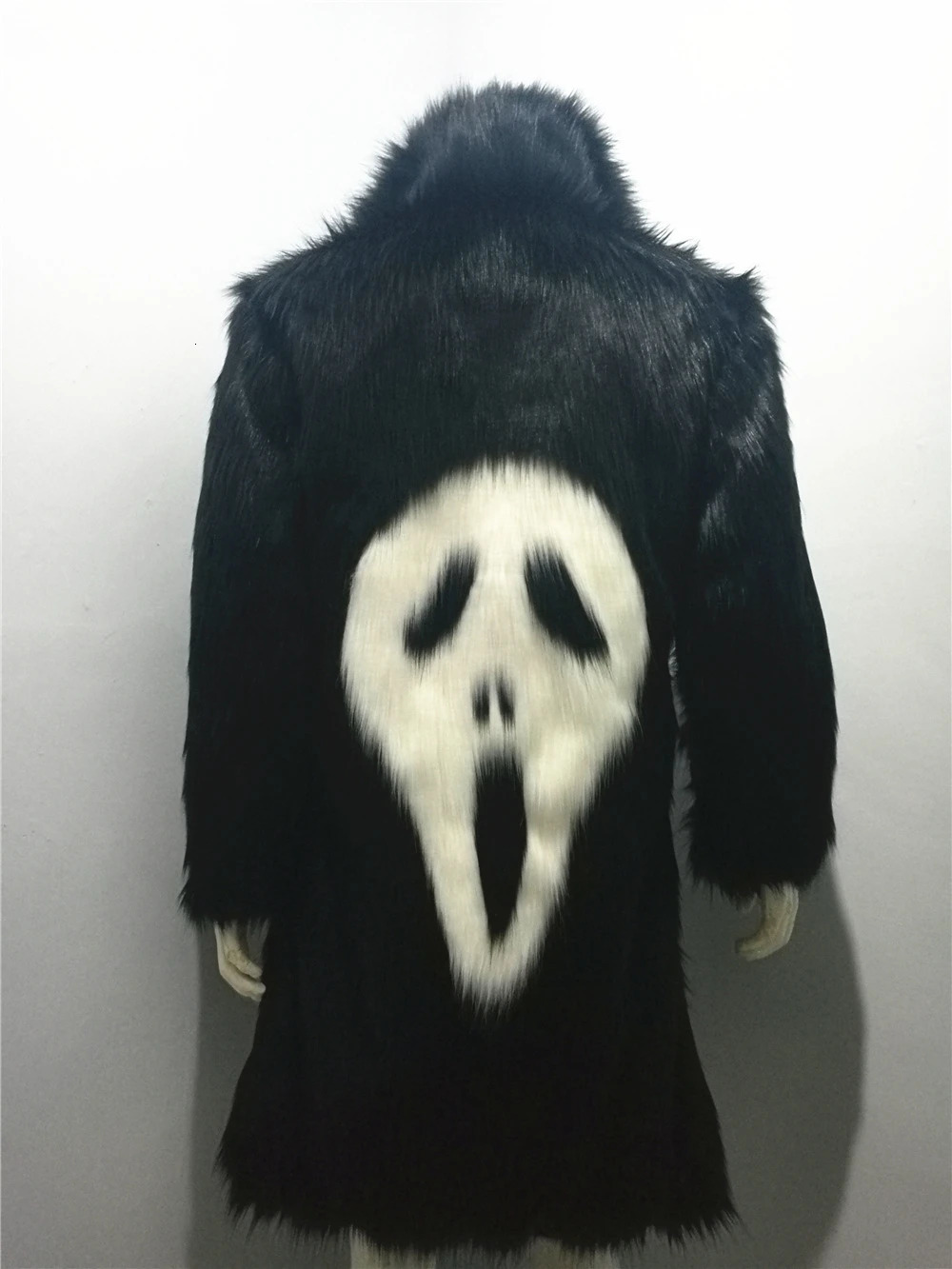Winter Faux Fur Thick Coats Man Black White Loose Straight Open Stitch Long Full Sleeve Warm Panelled Vintage Windbreak 250107