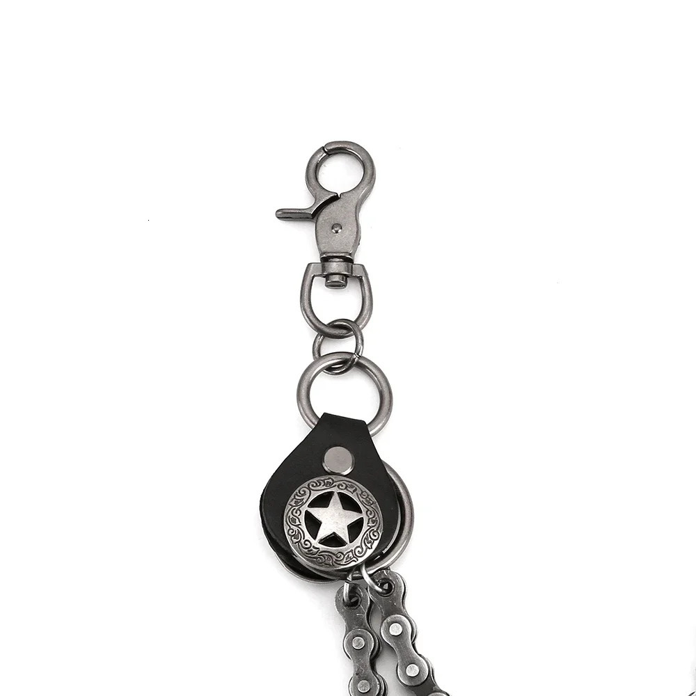 Mens Keychain Wallet Rock Hip Hop Street Punk Electroplated Rivet Pant Chain DR82 250107