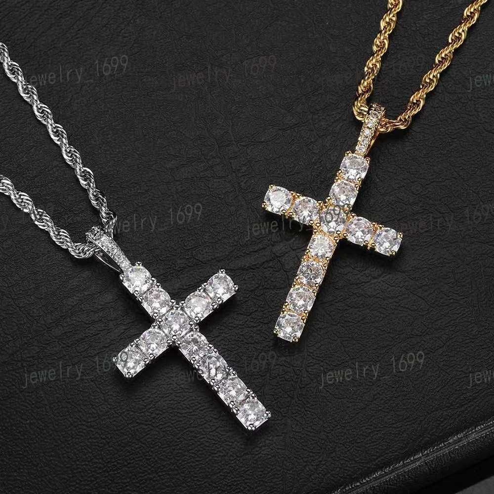 Fashion moissanite jewelry moissanite cross pendant hip hop cross pendant moissanite pendant
