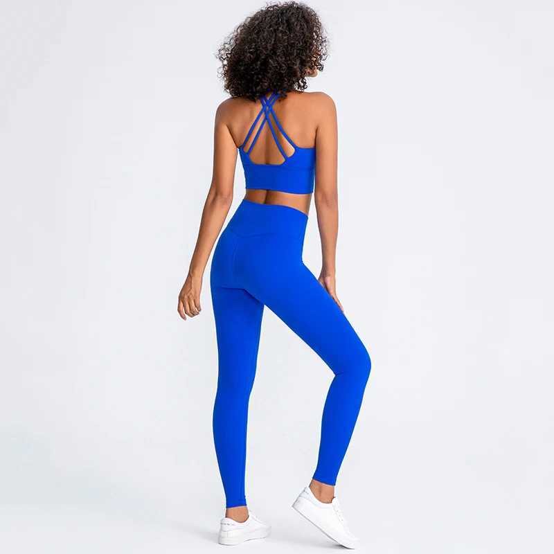 ABS LOLI Brushed Naked Feel Yoga Set Active Wear Women Outfit 2 Piece High Waist Gym Leggings Padded Sports Bra Fitness ClothingXJ250109