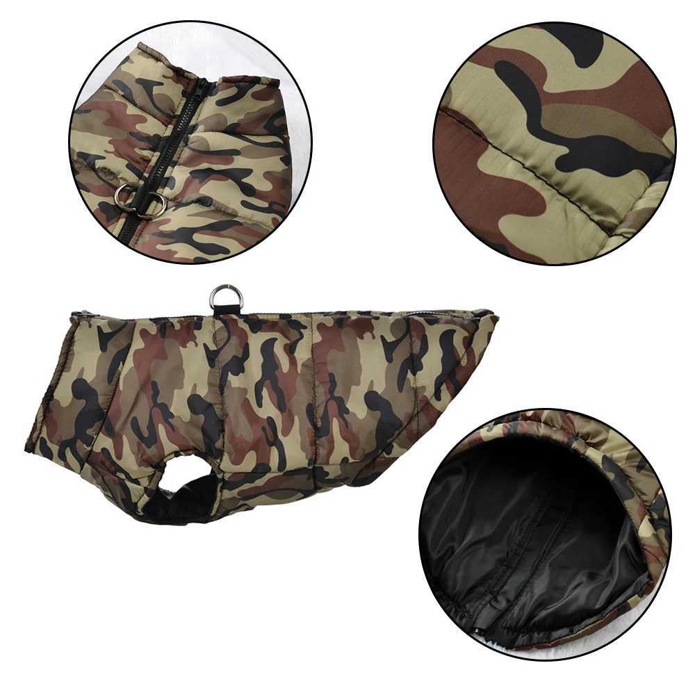 Winter Dog Clothes Coat Waterproof Puppy Cat Jacket For Large Dogs Camouflage Print Warm Windproof Pet Labrodor Apparel CostumeXJ250109