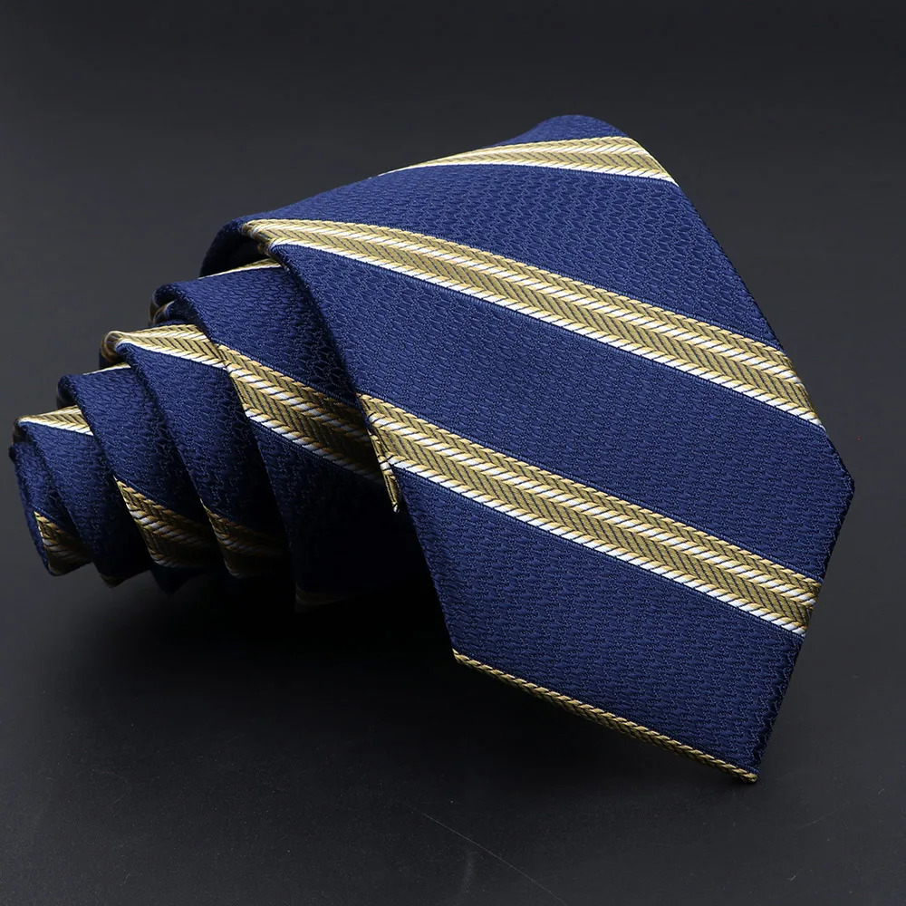 Fashion Mens Classic Stripe Ties Wedding Business Neckties Jacquard Narrow Tie Party Formal Suit Shirt Gravatas Accessory Gift 250103