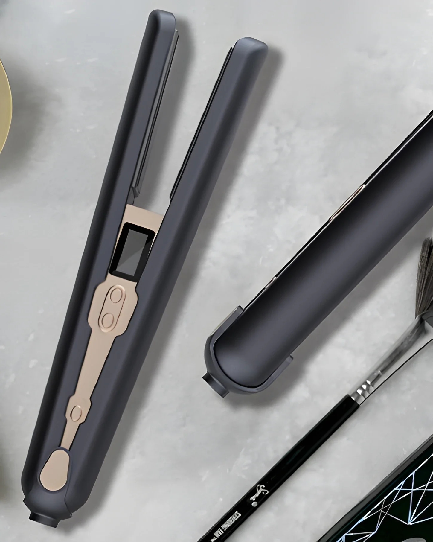 2 in 1 Type-C Wireless Hair Straightener and Curler Perfect for Travel Dorm Use Portable and Convenient Styling Tool 250108