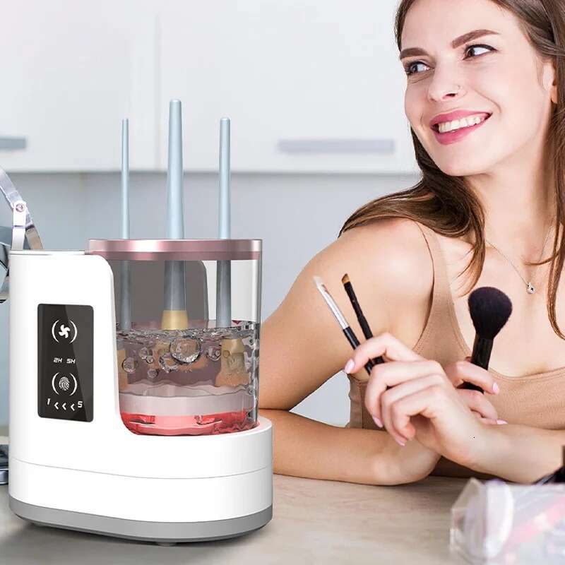 Portable Makeup Cleaning hine Automatic Cosmetics with Drying Electric Make-up Brush Cleaner and Dryer