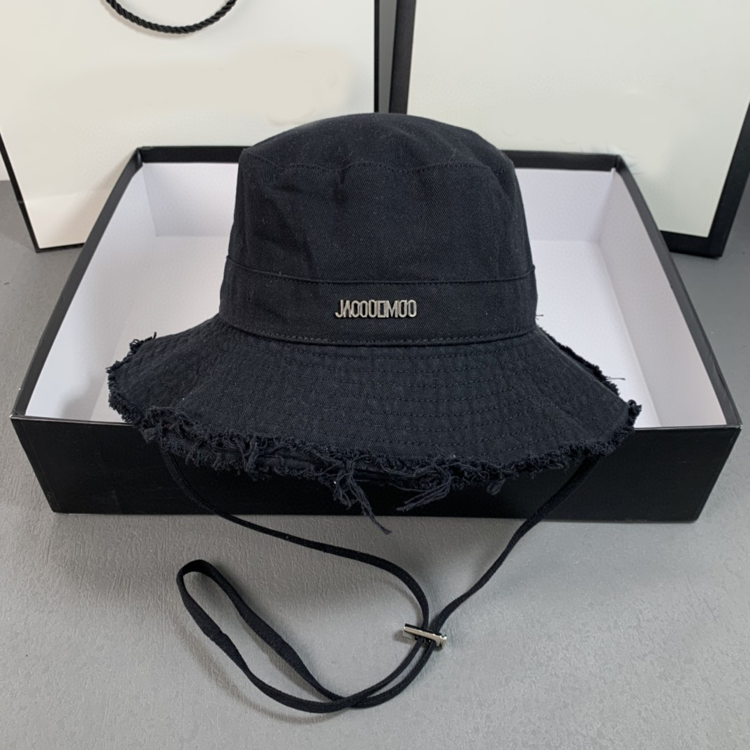Fashion Designer Bucket Hat for Men Women Wide Brim Cap Sun Prevent Outdoor Beach Canvas jacqlines ues musne hat Bucket Hat Hats Designer Fashion Accessories