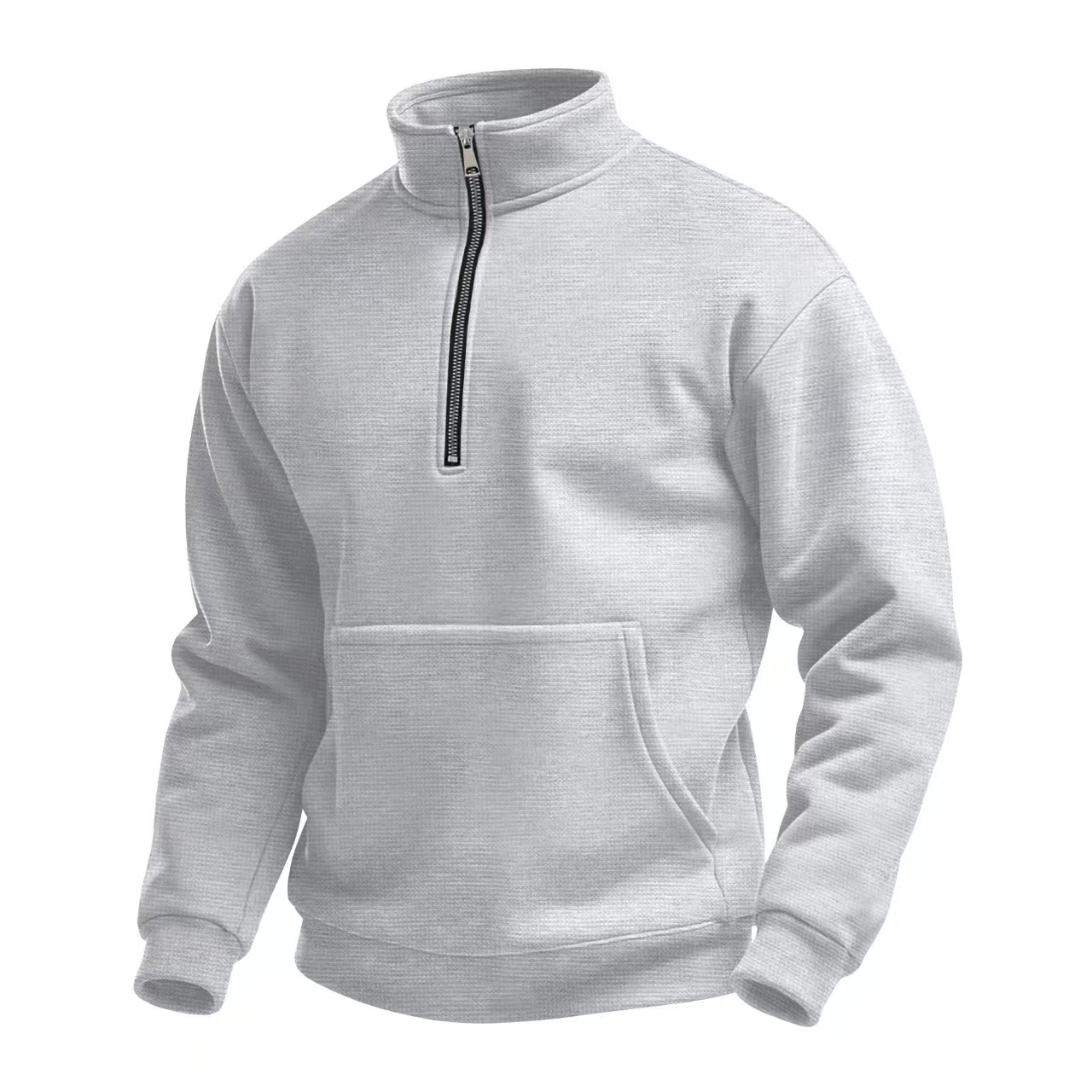 Spring and Autumn Knitted Clothes Men's Solid Color Sweater Stripe Elastic Lapel Pullover POLO Shirt Long Sleeve T-shirt#345