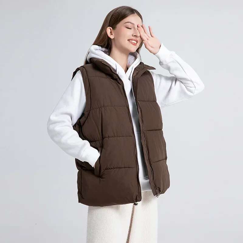 Advanced White Duck Down Autumn And Winter Women's Fashionable Korean Style Loose Designer Jacket Warm Jacket Cotton Vest