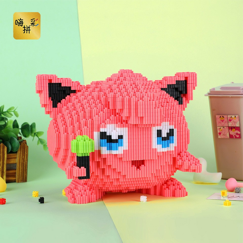 19cm high Hi Caipin Fatty Children and Adults Puzzle Pellet Building Blocks Assembly Toys