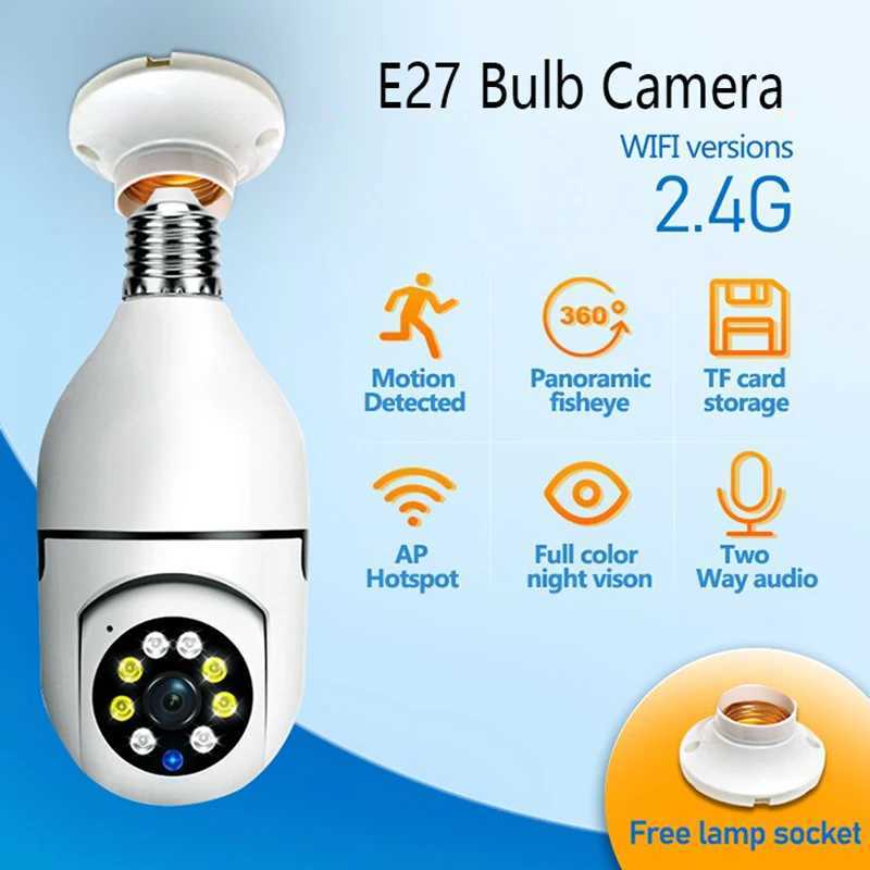 1080P HD E27 bulb monitoring camera anti-theft outdoor and indoor security monitor wireless WiFi camera night vision audio IP camera X250110
