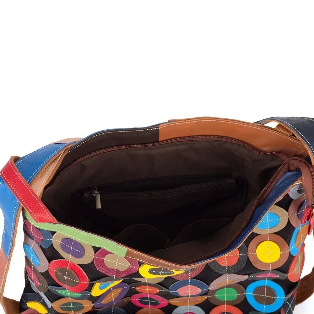 High Quality Real Cow Leather Hand Bags For Women Party Totes Crossbody Shoulder Bag Lady Girl Multicolor Style Handbag