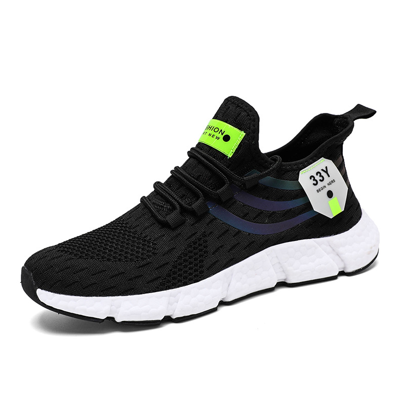Couples Fashion sneakers Men's and women's breathable flying woven sneakers Summer popcorn running shoes cold sticky Sneaker 36-46
