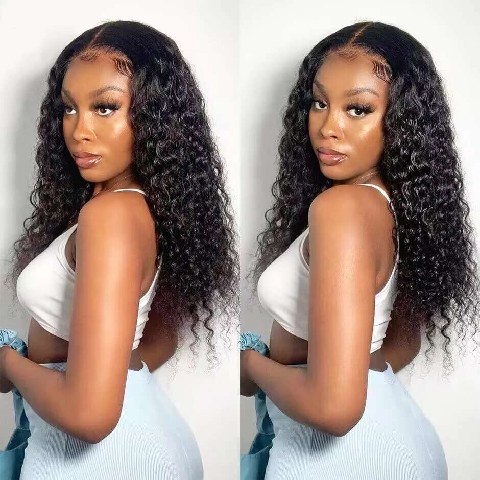 Wear Go Water Pre-Cut Lace Wig 180% Pre-Plucked Natural Wave Glueless Curly Human Hair Wigs For Women 9A