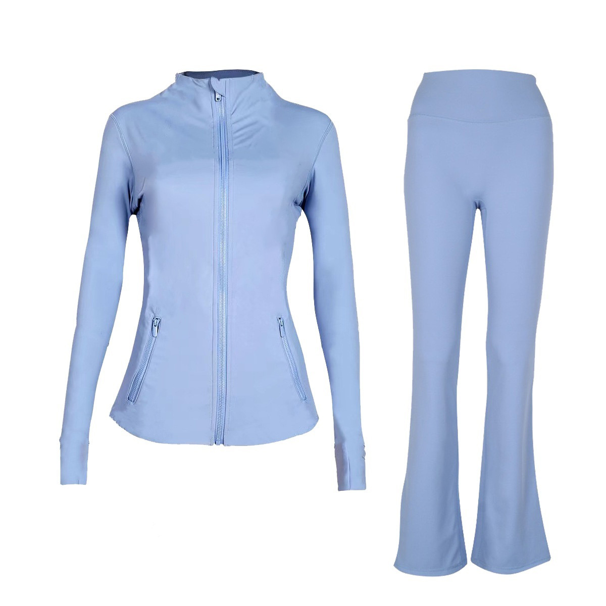 Women Yoga Sets High Waist Sports Jackets Zip Up Coat Workout Outfits Gym Suits Fitness Leggings Shorts Skirt Elastic Sportswear Activewear Tops Pants
