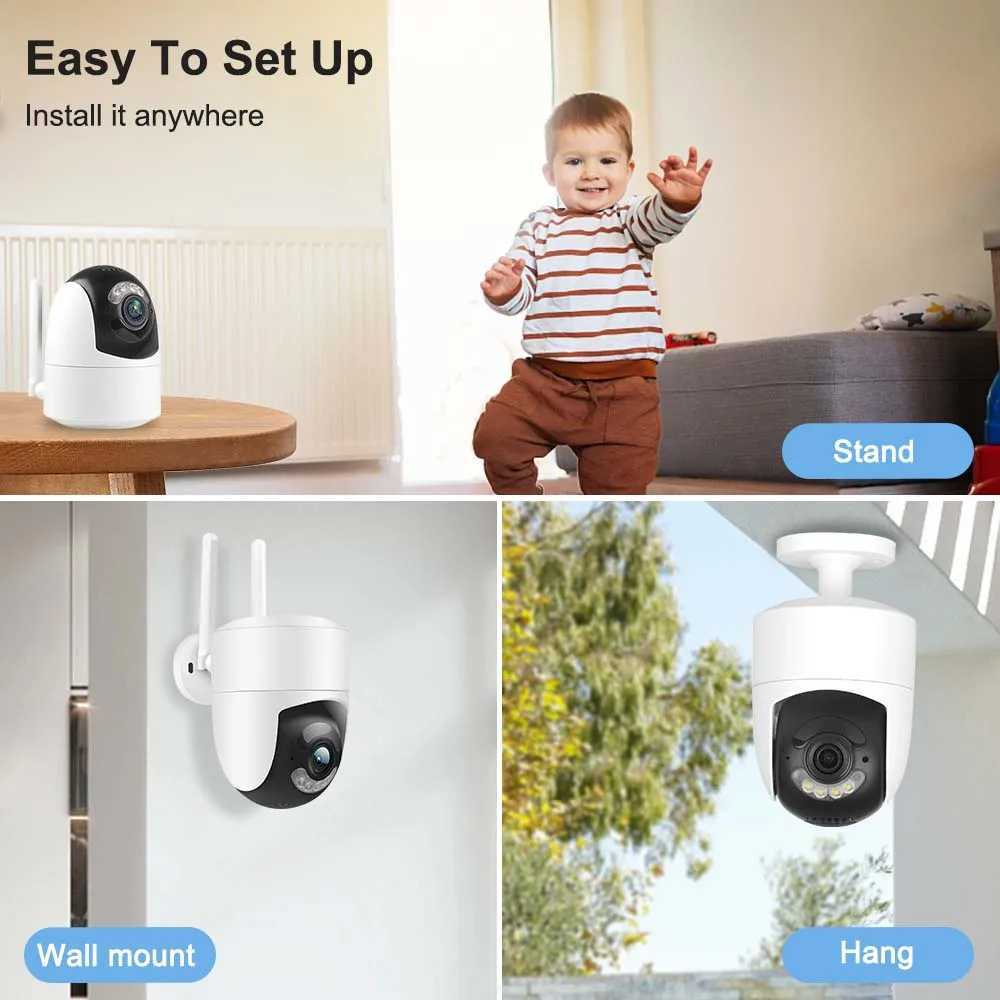 6MP Tuya WiFi Outdoor Camera 2.4G/5G WiFi Monitoring Camera Security Protection CCTV Smart Life Alexa Google Video Camera X250110