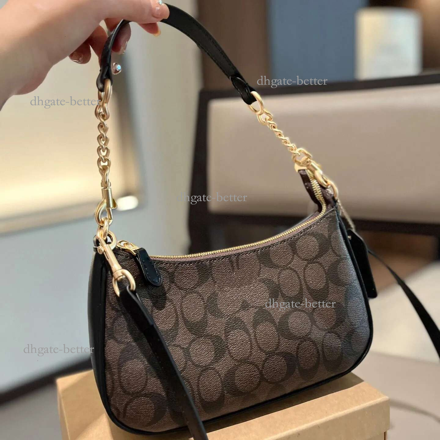 Shoulder Bags teri bag Crossbody Designer Bag Swinger Women Handbag Axillary Purse GenuineLeather 2 Straps Old Flower Top Quality Flap Distress 1225 shoulder