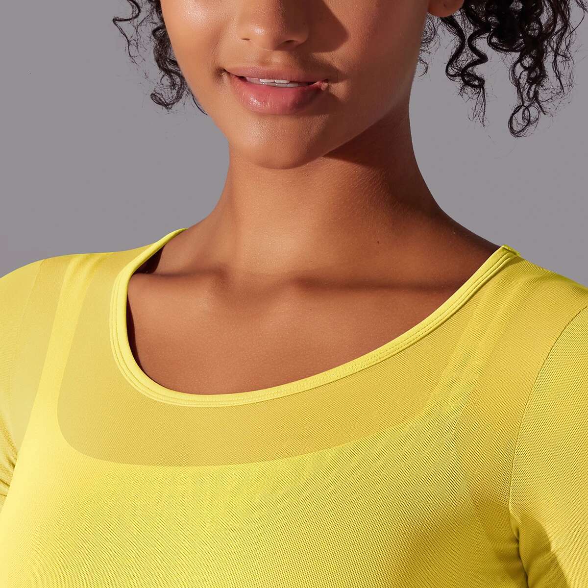 Solid Color Splicing Mesh Sexy Double Layer Camisole Short Sleeve Bra Gathering Running Fiess Yoga Clothing Top