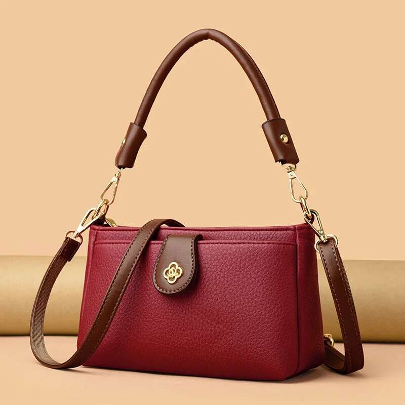 Fashion Handle Ladies Messenger Bag Lady Leather Simplicity Crossbody Shoulder Bags High Quality Women's Designer Handbag