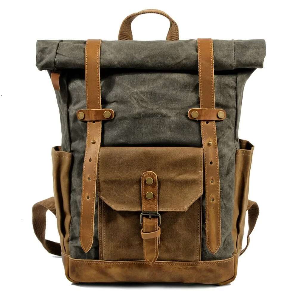 Vintage Hit Color Batik Canvas Waterproof Travel Backpack Computer Bag Large Capacity Outdoor Ladies Rucksack
