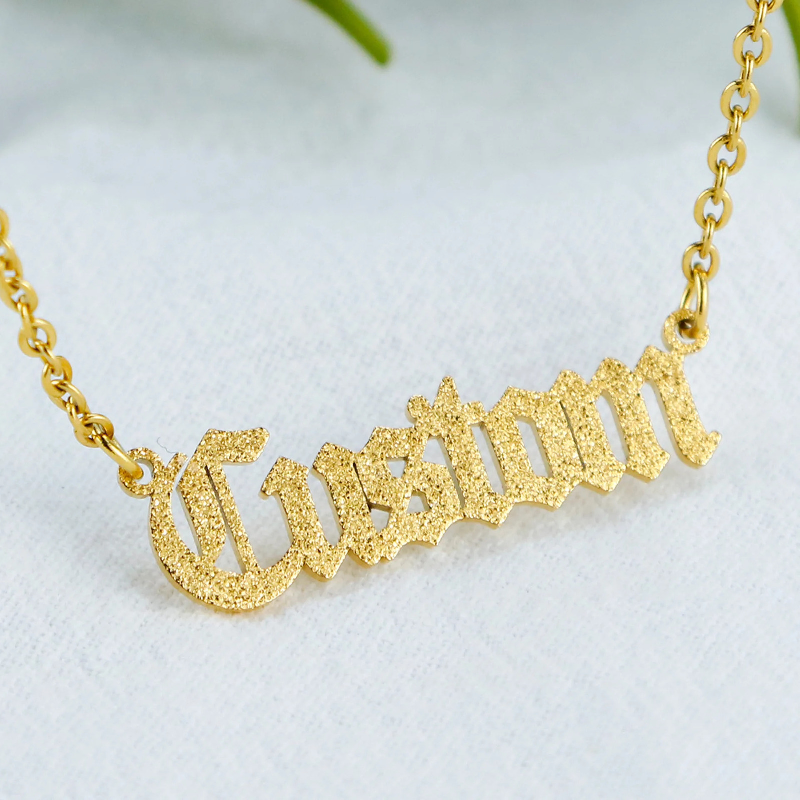 Custom Name Necklace for Women Personalised Cursive Letter Pendant Stainless Steel Jewelry Men Chain Choker Collar Personalizado 250109