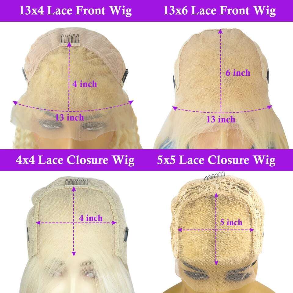 Ash Blonde Body Wave 13X4 Front Transparent Dark Grey Colored Remy Lace Frontal Human Hair Wig For Women