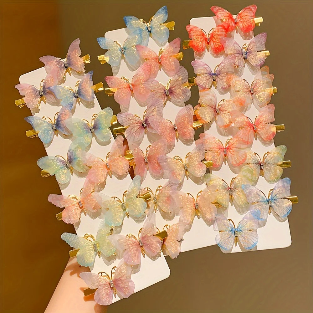 6122436 pieces of sweet girl butterfly hairpins that do not hurt hair super nice and cute 241228