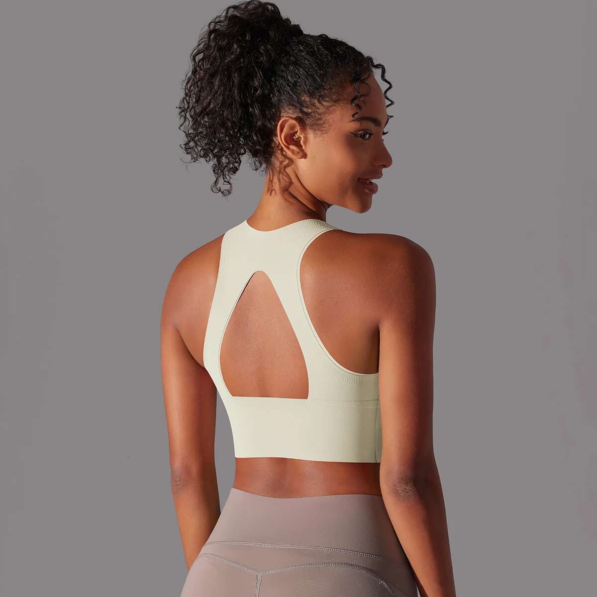 Yoga Gym Push Up Shockproof High Intensity Pilates Clothes Women Backless Quick Drying Cycg Fiess Bra